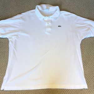 LACOSTE white short sleeve polo